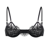 Obsession Lace and Mesh Balconette in Black