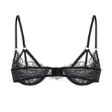 Obsession Lace and Mesh Balconette in Black