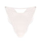 Obsession Silk and Lace Tanga in Ivory