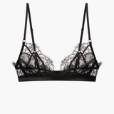 Obsession Lace, Mesh and Silk Triangle in Black