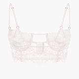 Obsession Lace and Mesh Bustier in Ivory