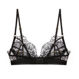 Obsession Lace, Mesh and Silk Triangle in Black