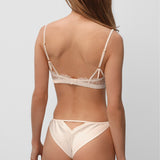 Obsession Lace, Mesh and Silk Triangle in Ivory