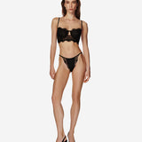 Obsession Lace and Mesh Bustier in Black