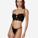 Obsession Lace and Mesh Bustier in Black